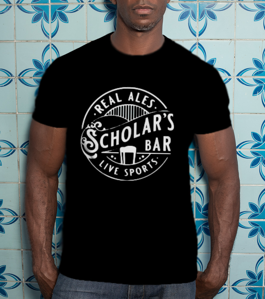 Real Ales Scholar's Bar Live Sports T-Shirt