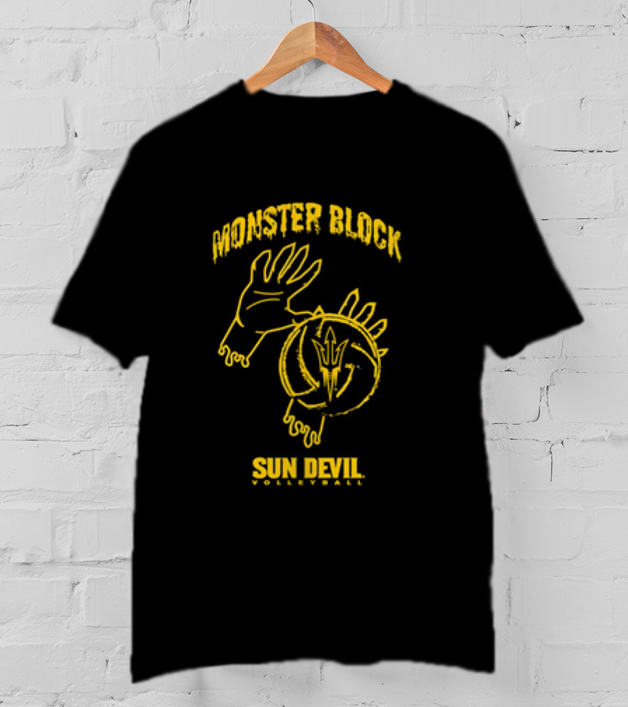 Monster Block Sun Devil Volleyball T-Shirt