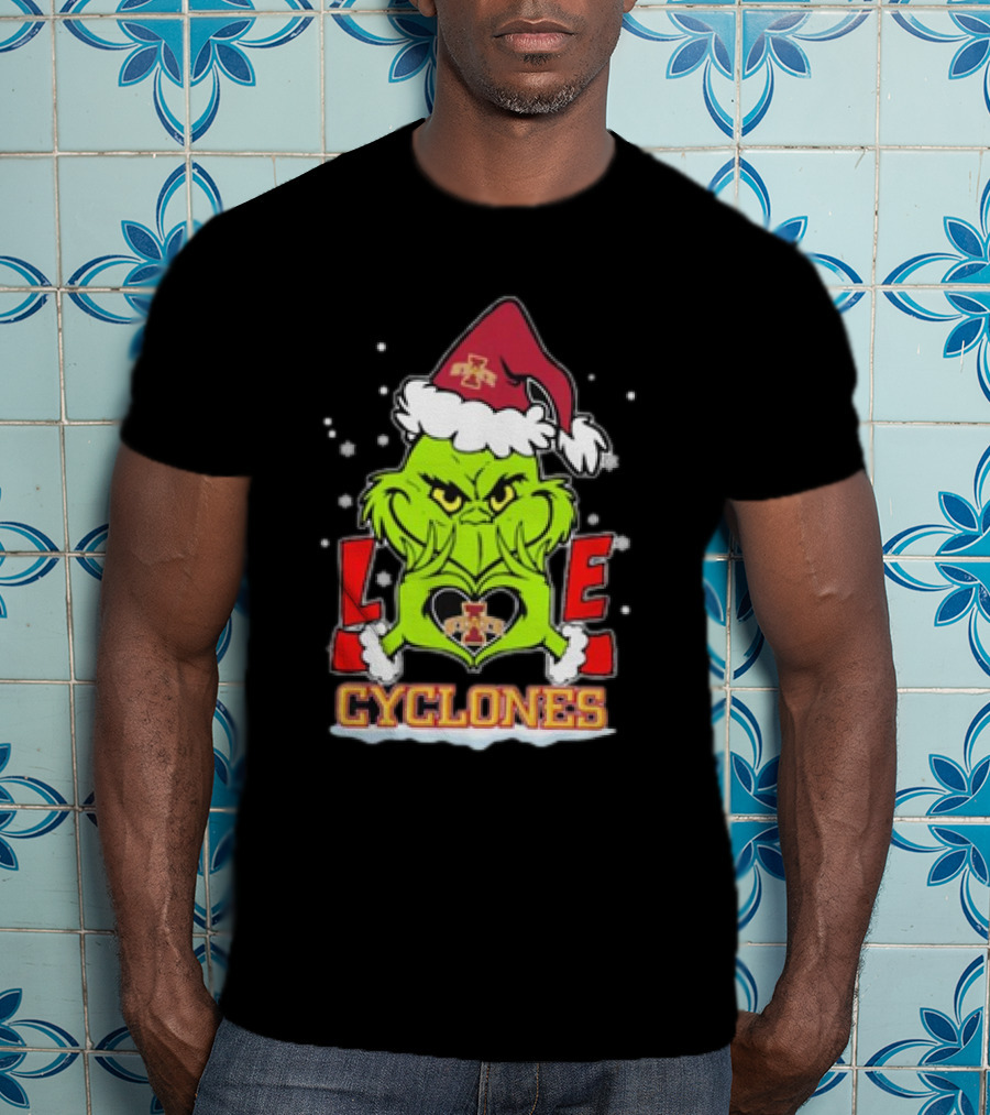 The Grinch Christmas Love Cyclones Iowa State Football T-Shirt