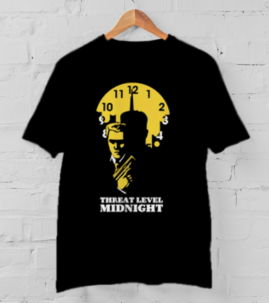 Threat Level Midnight The Office Clock Face T-Shirt