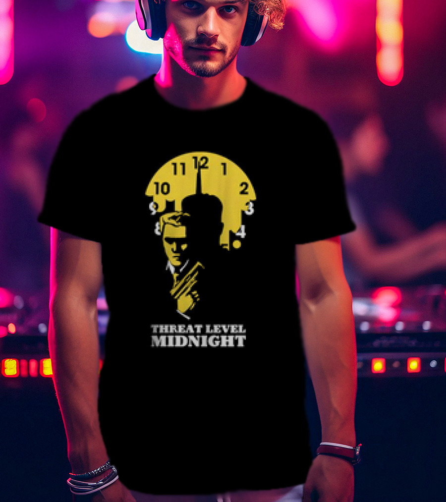 Threat Level Midnight The Office Clock Face T-Shirt