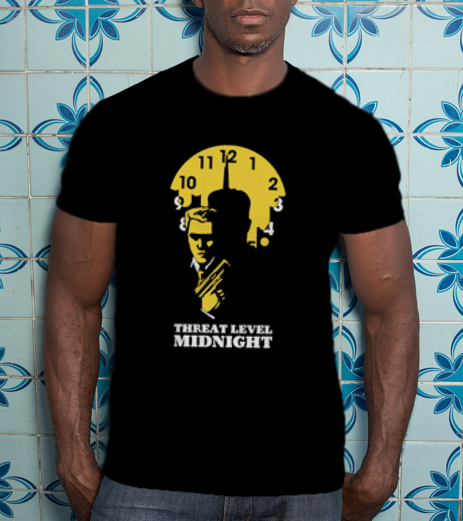 Threat Level Midnight The Office Clock Face T-Shirt