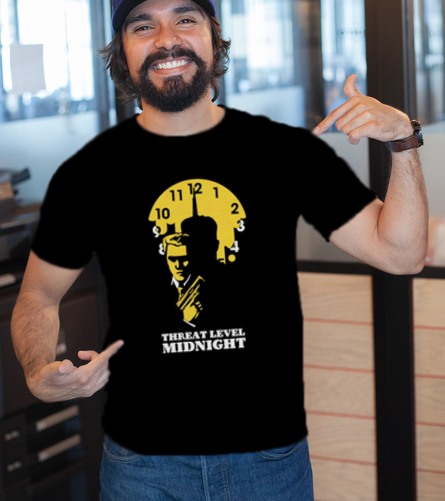 Threat Level Midnight The Office Clock Face T-Shirt