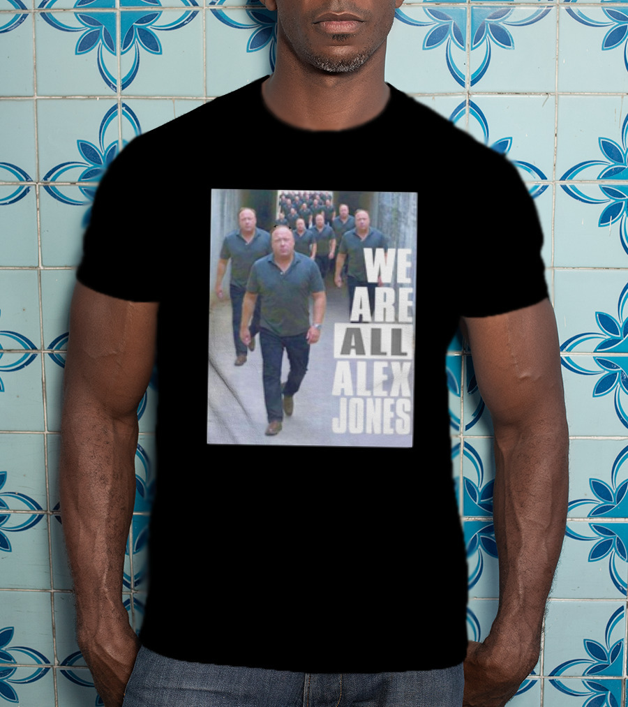 We Are All Alex Jones Multiple Clones Walking In Tunnel T-Shirt