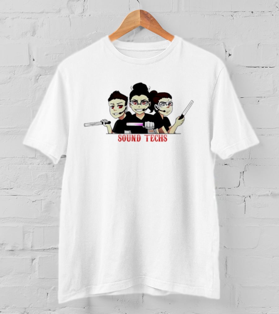 Sound Techs Trio With Microphones And Light Sticks Classic T-Shirt