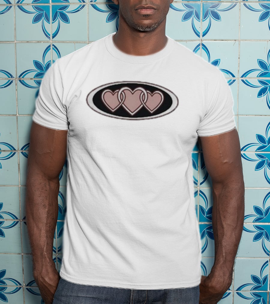 Eddy Burback Yikes Of Hearts Interlocking Heart Trio T-Shirt