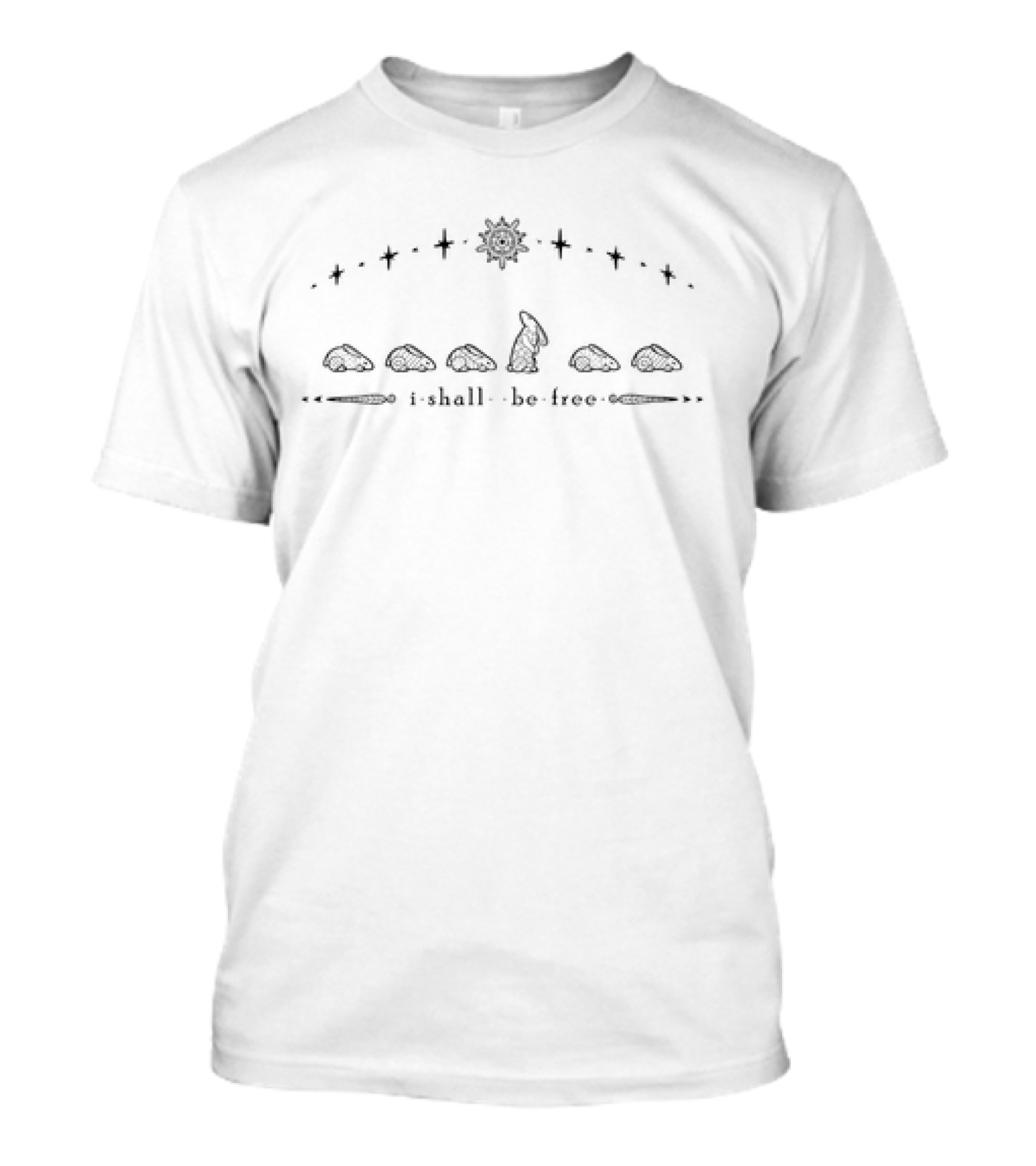I Shall Be Free Rabbit Stars Sun T-Shirt