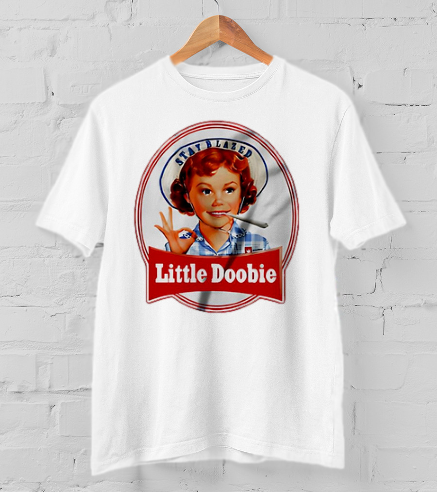 Stay Blazed Little Doobie Smoking Weed Funny T-Shirt