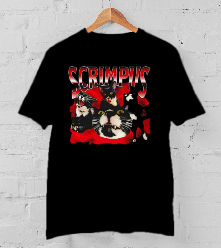 Scrimpus Cat Collage With Black And White Tuxedo Cats T-Shirt