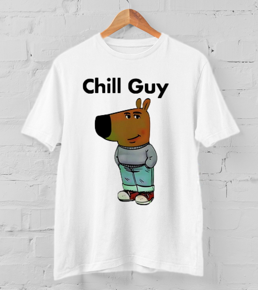 Chill Guy Dog Meme Casual T-Shirt
