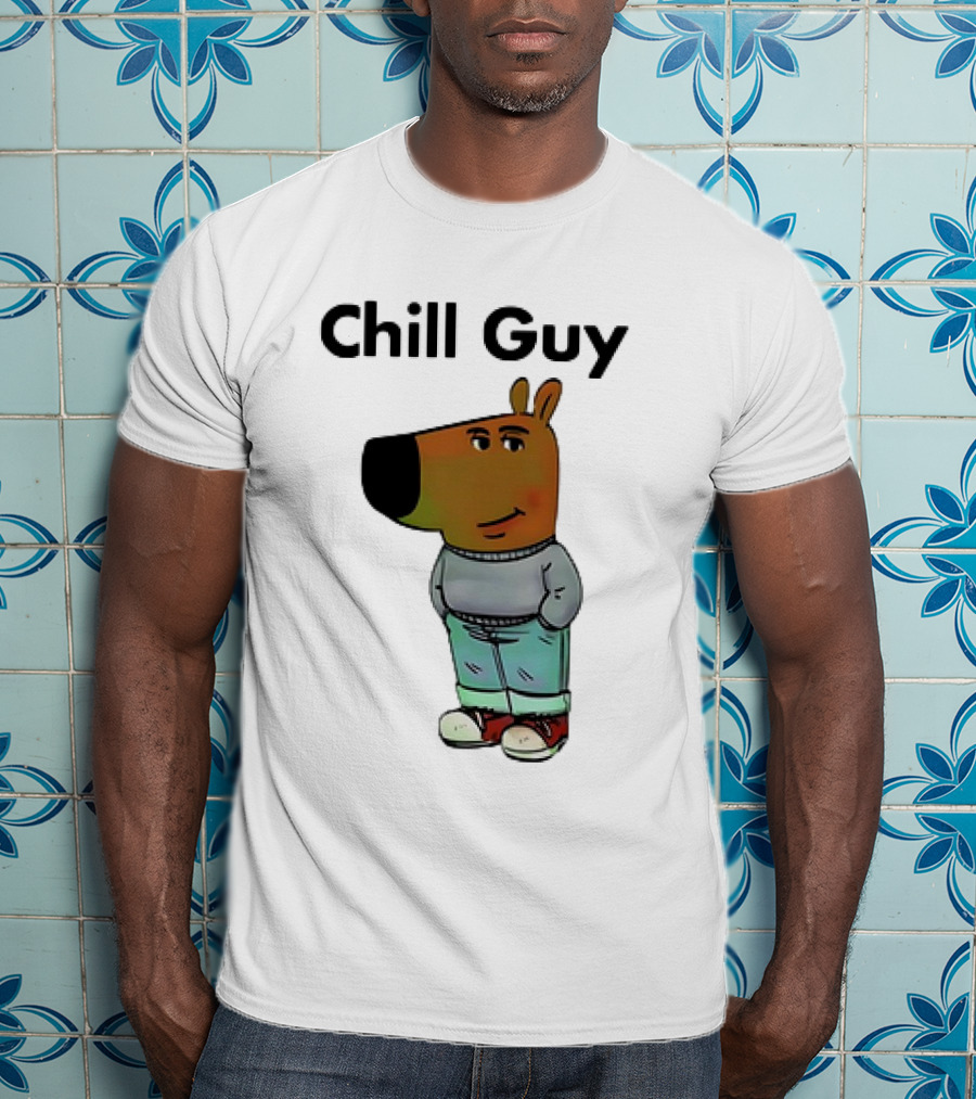 Chill Guy Dog Meme Casual T-Shirt