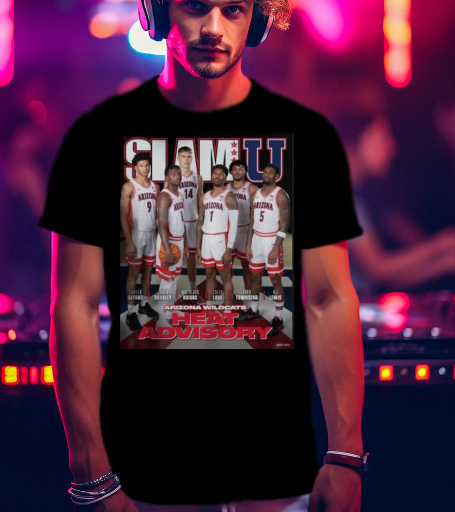 SLAM U Arizona Wildcats Heat Advisory Basketball T-Shirt