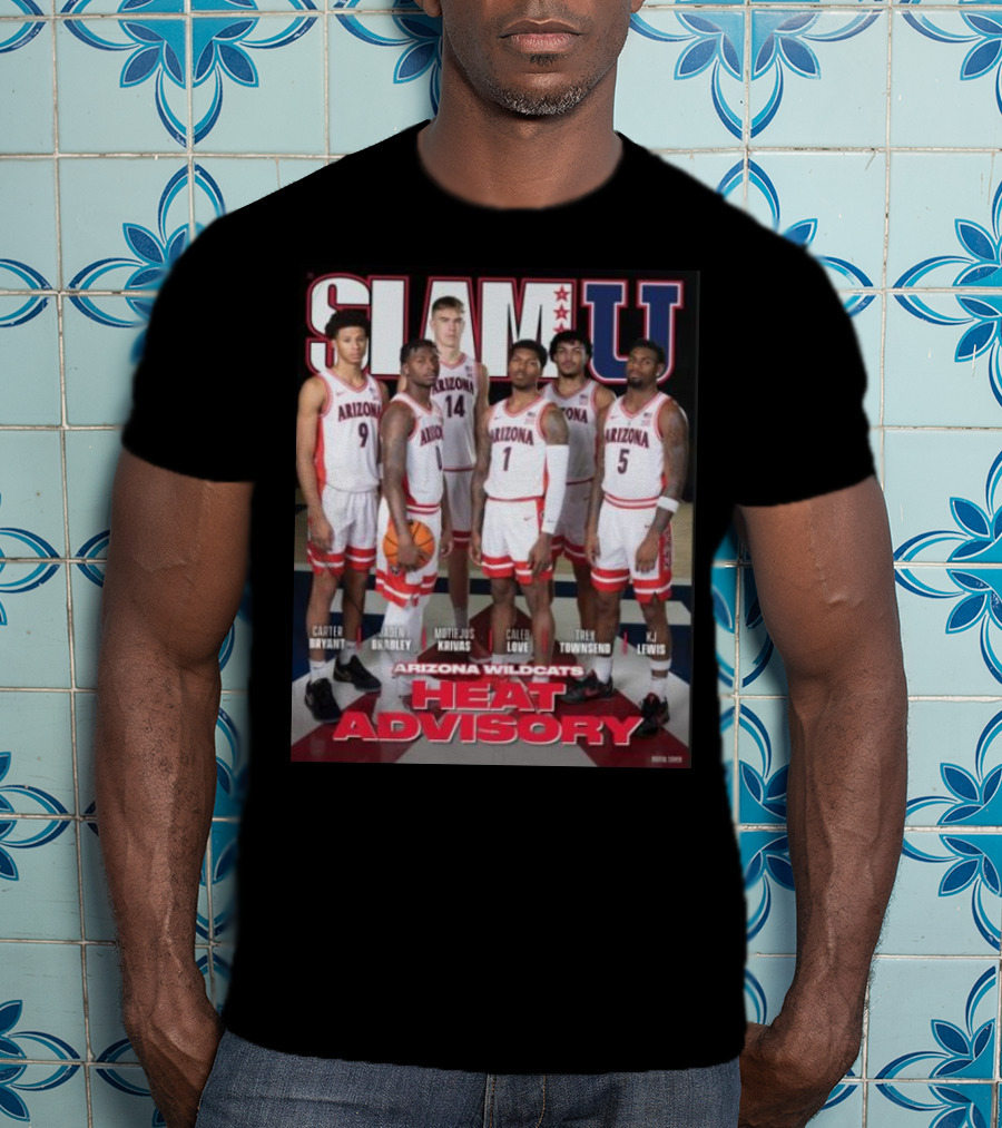 SLAM U Arizona Wildcats Heat Advisory Basketball T-Shirt