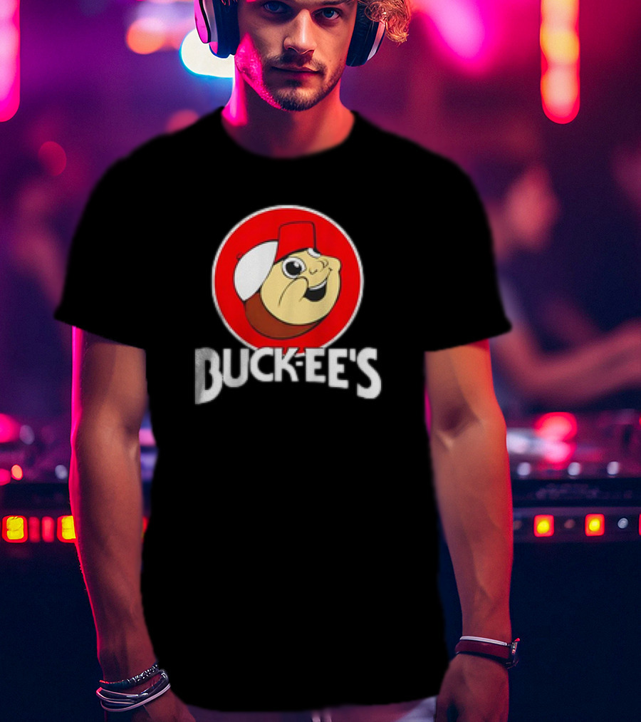 Buck-ee’s Cartoon Retro Logo Red Cap Circle T-Shirt