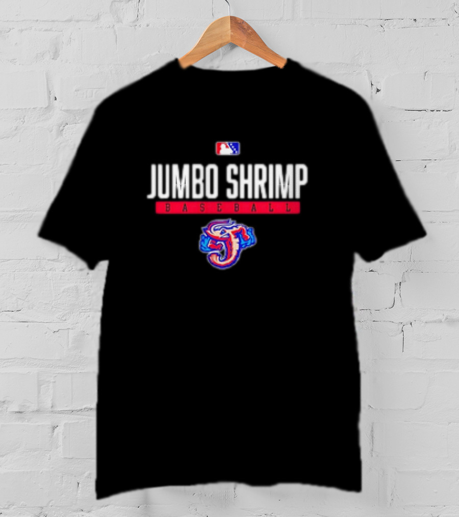 Jacksonville Jumbo Shrimp Baseball MLB Logo Bimm Ridder Performance T-Shirt