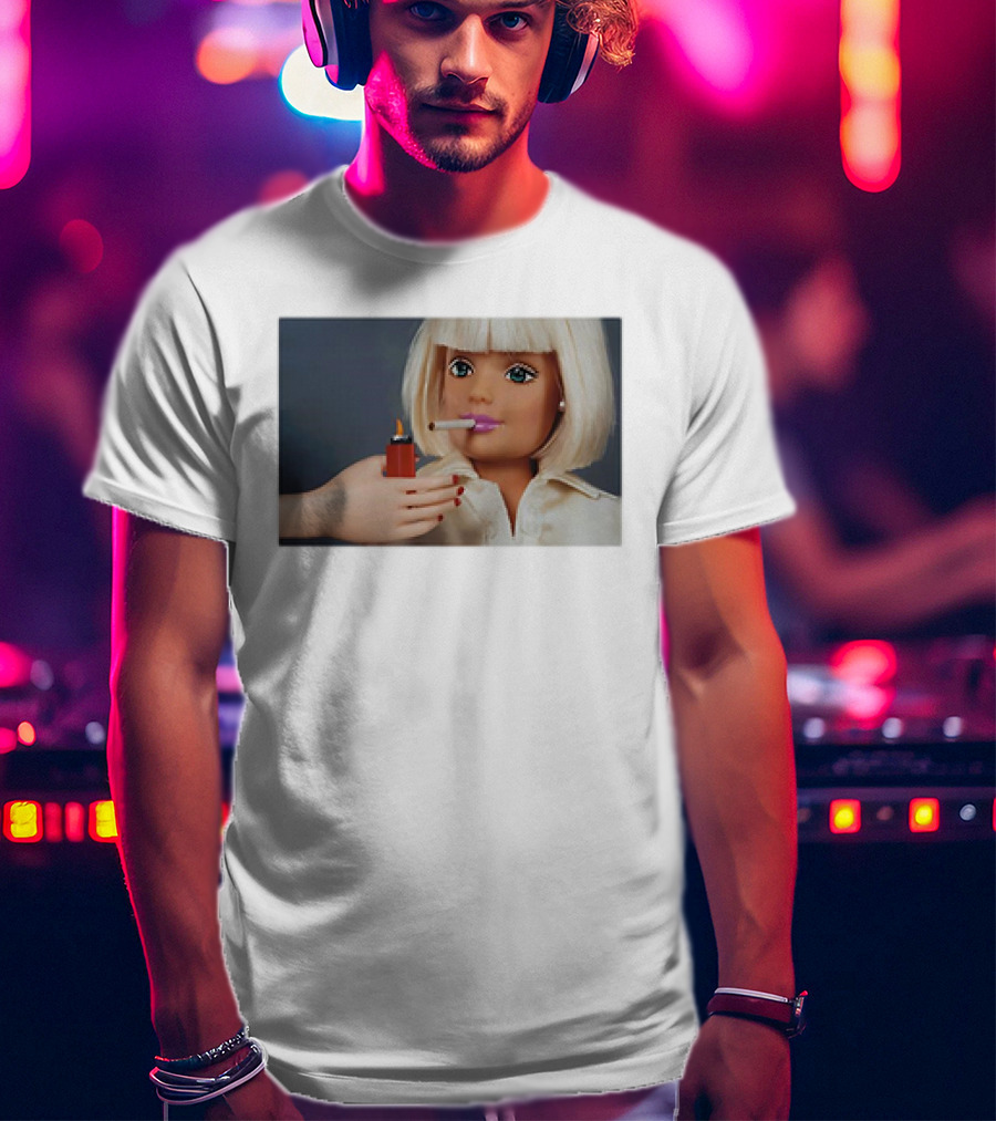 Barbie Smoking Cigarettes Doll With Lighter T-Shirt
