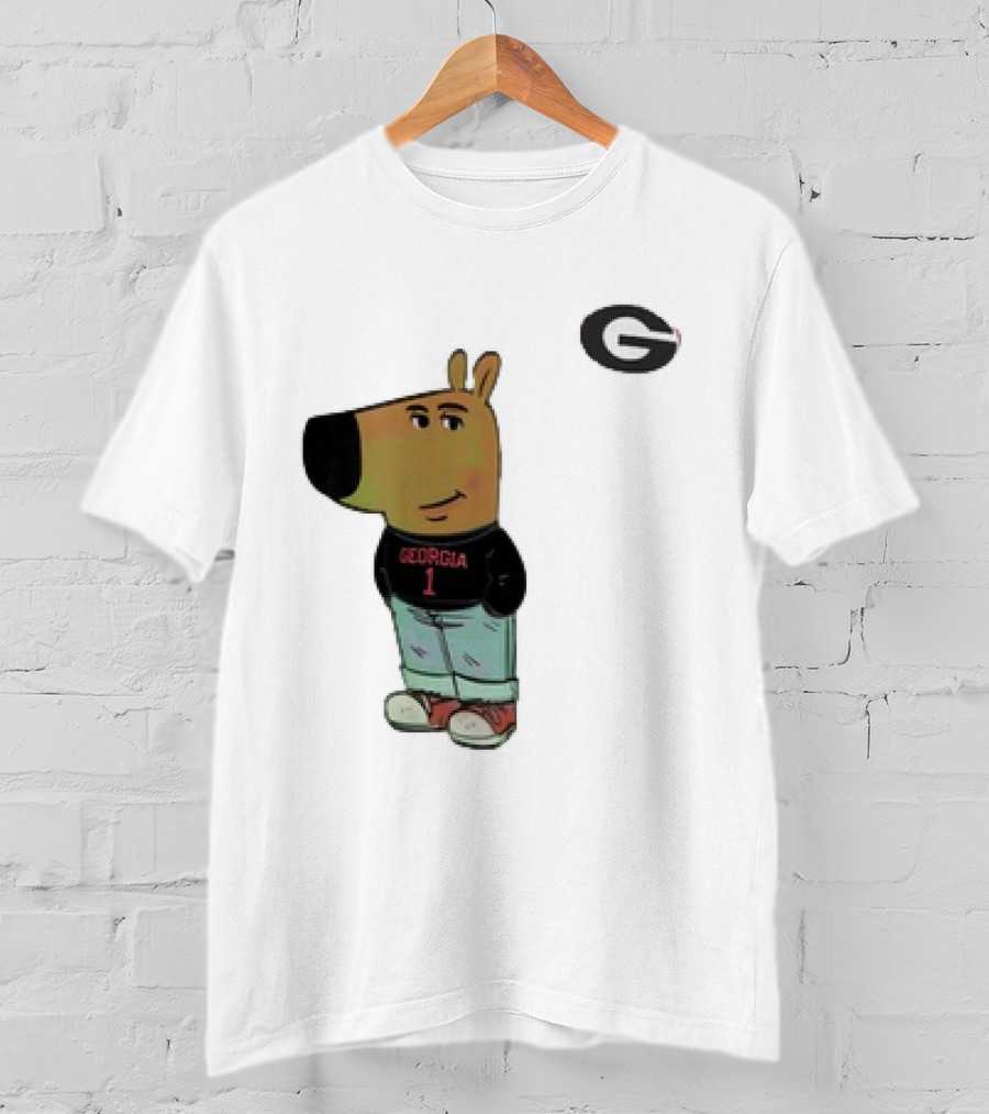 Georgia Bulldogs I Am Just A Chill Guy G Logo Cartoon Character T-Shirt