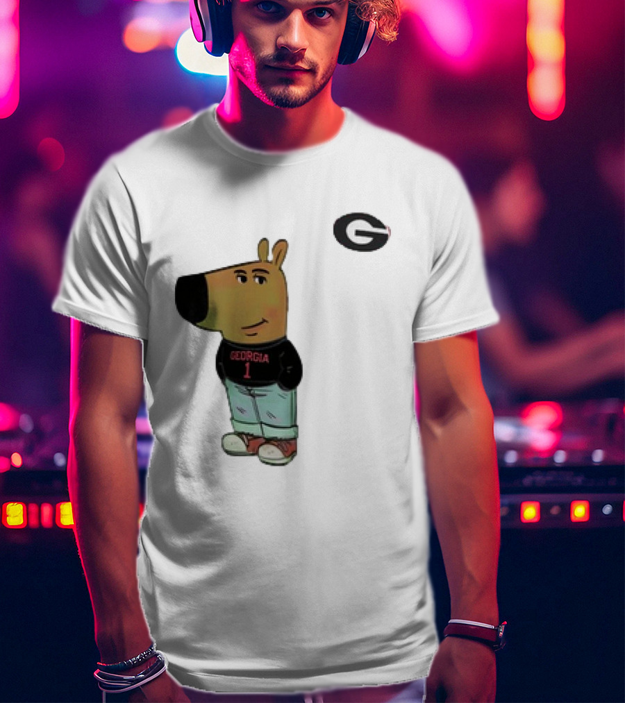 Georgia Bulldogs I Am Just A Chill Guy G Logo Cartoon Character T-Shirt
