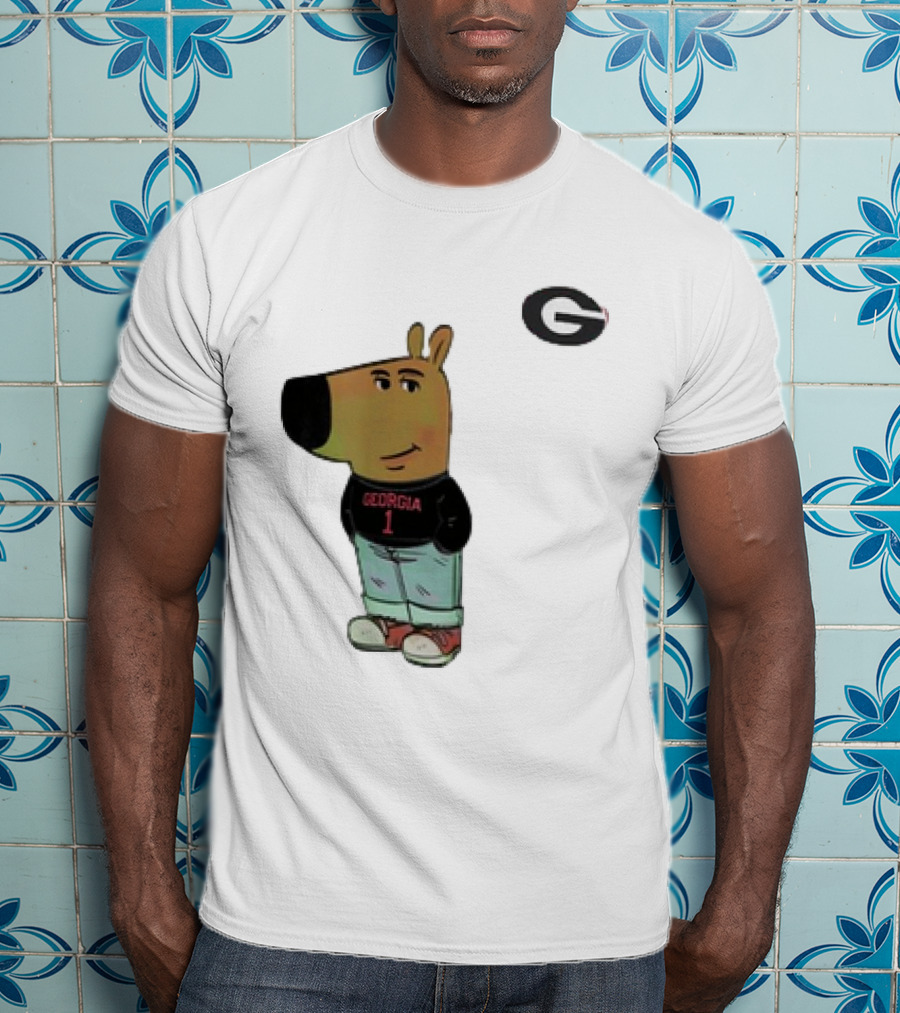 Georgia Bulldogs I Am Just A Chill Guy G Logo Cartoon Character T-Shirt