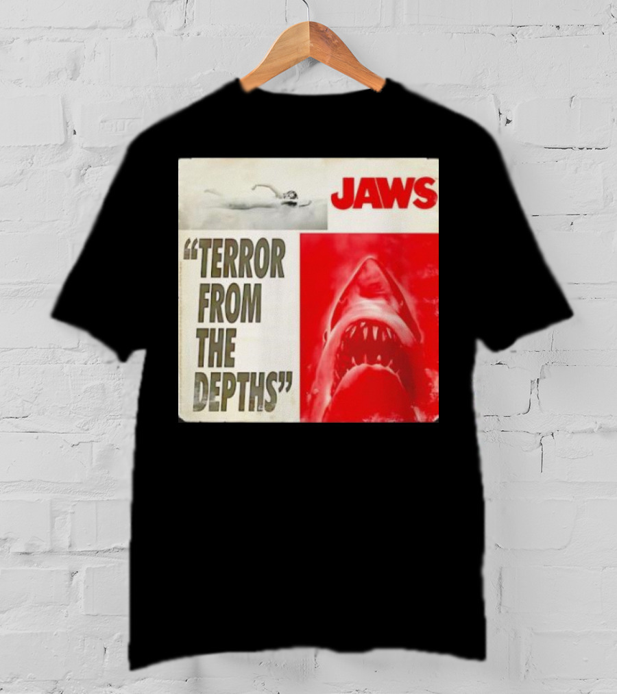 Jaws Terror From The Depths Retro Classic Movie Iconic Shark Attack Scene T-Shirt