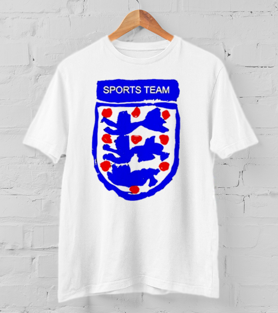 Sports Team Three Lions England Badge Crest T-Shirt