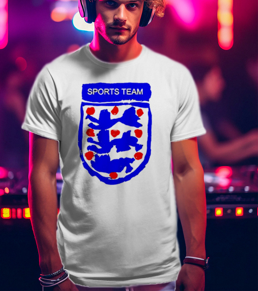 Sports Team Three Lions England Badge Crest T-Shirt