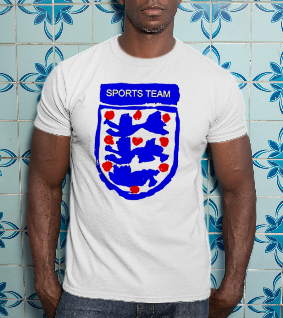 Sports Team Three Lions England Badge Crest T-Shirt