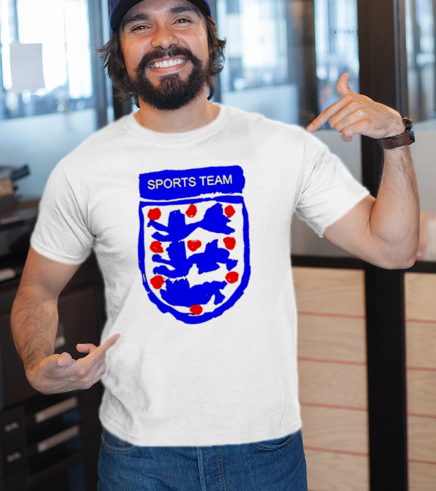 Sports Team Three Lions England Badge Crest T-Shirt