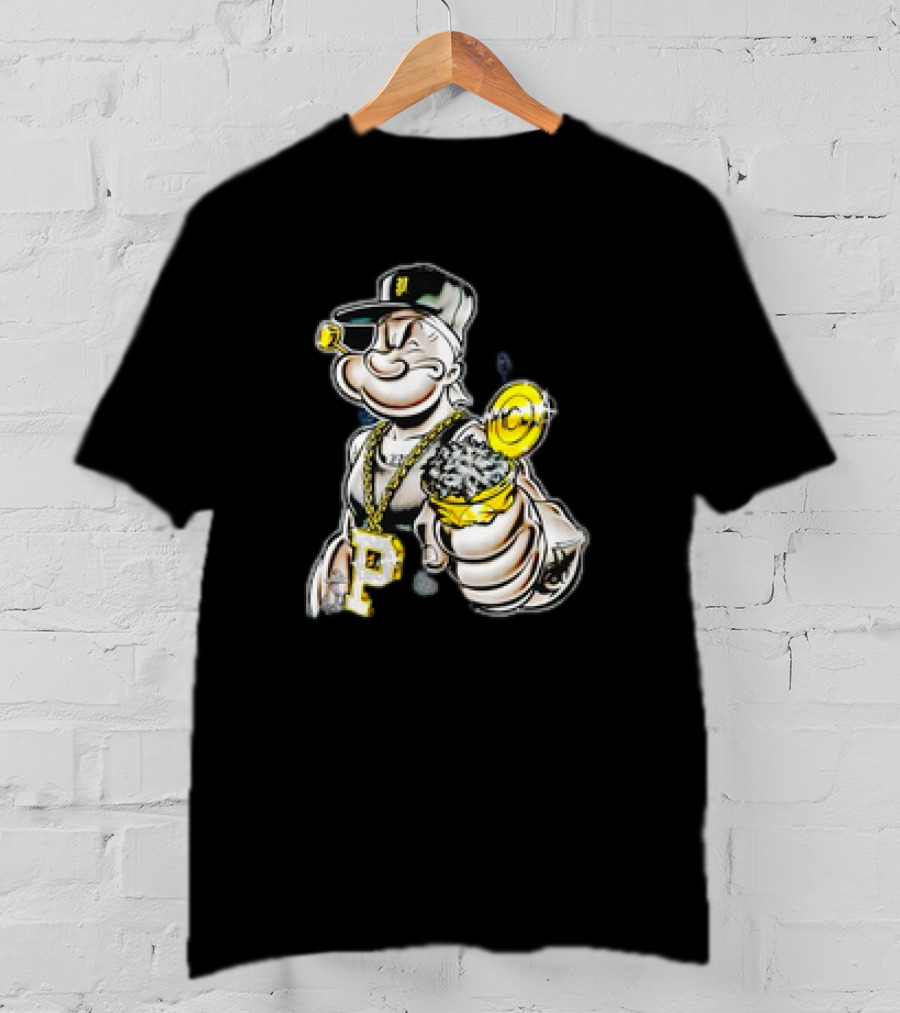 Spinach Pimp Chain And Cap Style Billboard T-Shirt