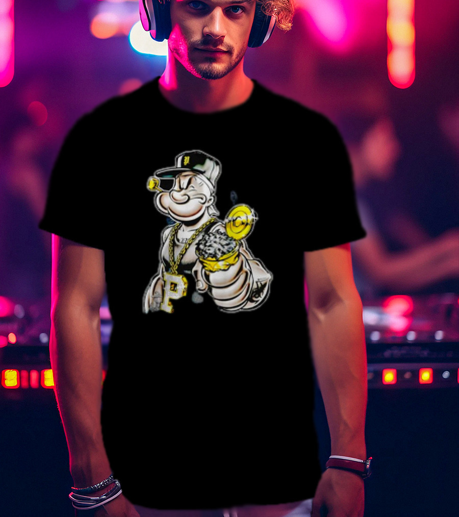 Spinach Pimp Chain And Cap Style Billboard T-Shirt