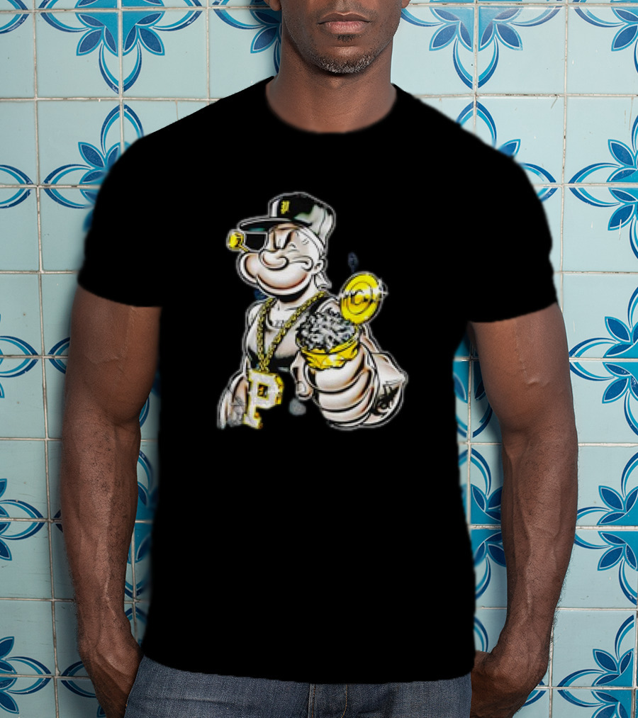 Spinach Pimp Chain And Cap Style Billboard T-Shirt