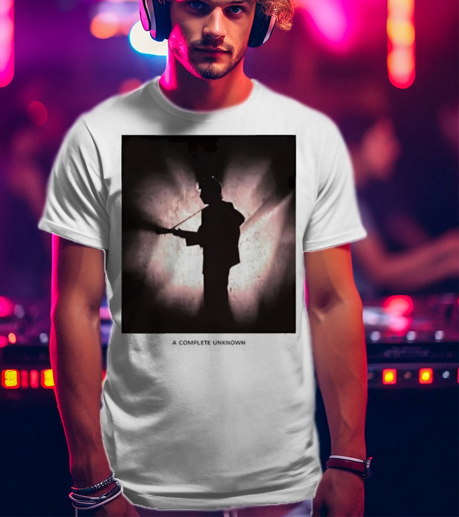 A Complete Unknown Retro Silhouette Illuminated Stage Presence T-Shirt
