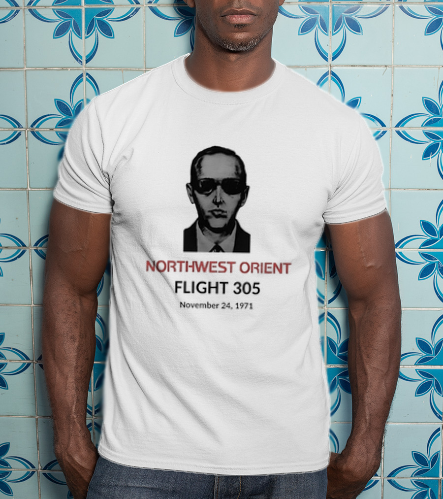 DB Cooper Northwest Orient Flight 305 Hijacking November 24 1971 Retro Aviation Mystery T-Shirt