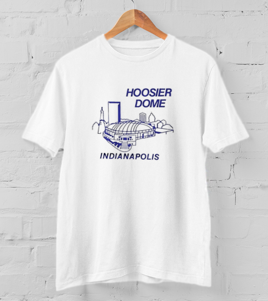 Hoosier Dome Indianapolis Skyline T-Shirt