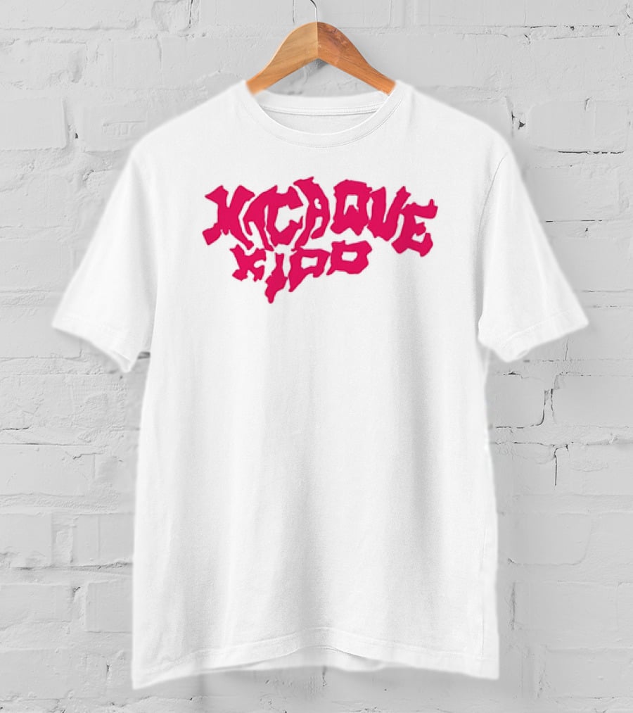 Macaque Kido Bold Pink Text T-Shirt