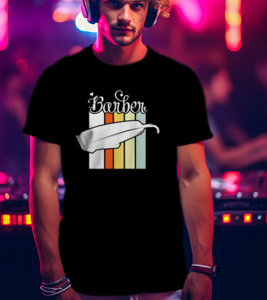 Barber Clippers Retro T-Shirt
