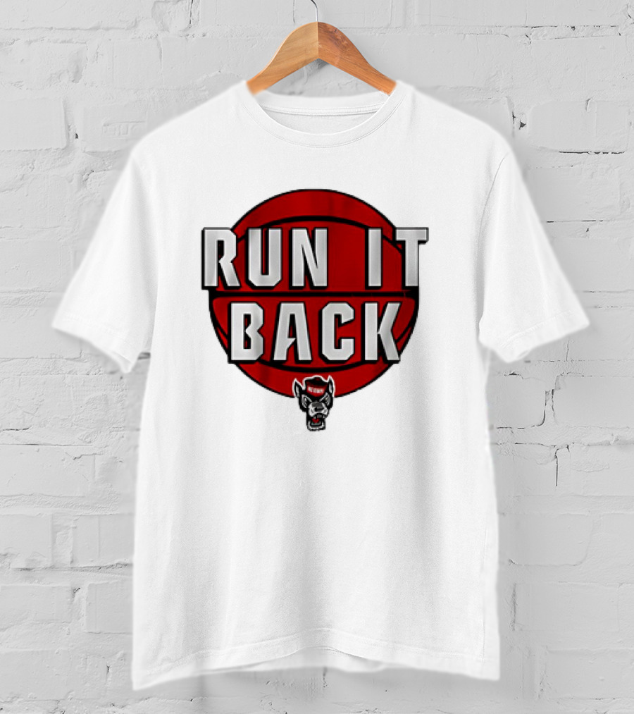 NC State Wolfpack Basketball Run It Back Red Basketball T-Shirt