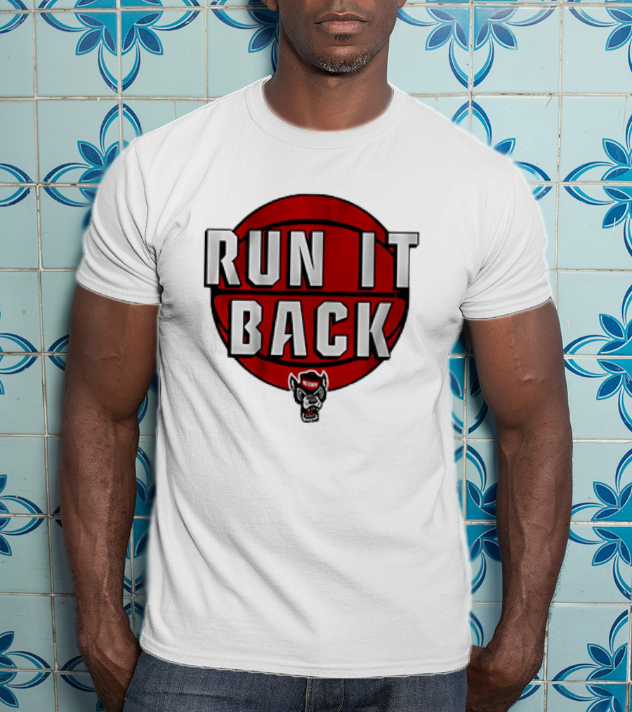 NC State Wolfpack Basketball Run It Back Red Basketball T-Shirt