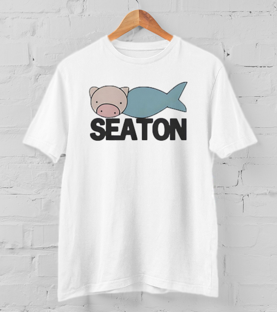 Seaton Pig Fish Design Luffy One Piece T-Shirt
