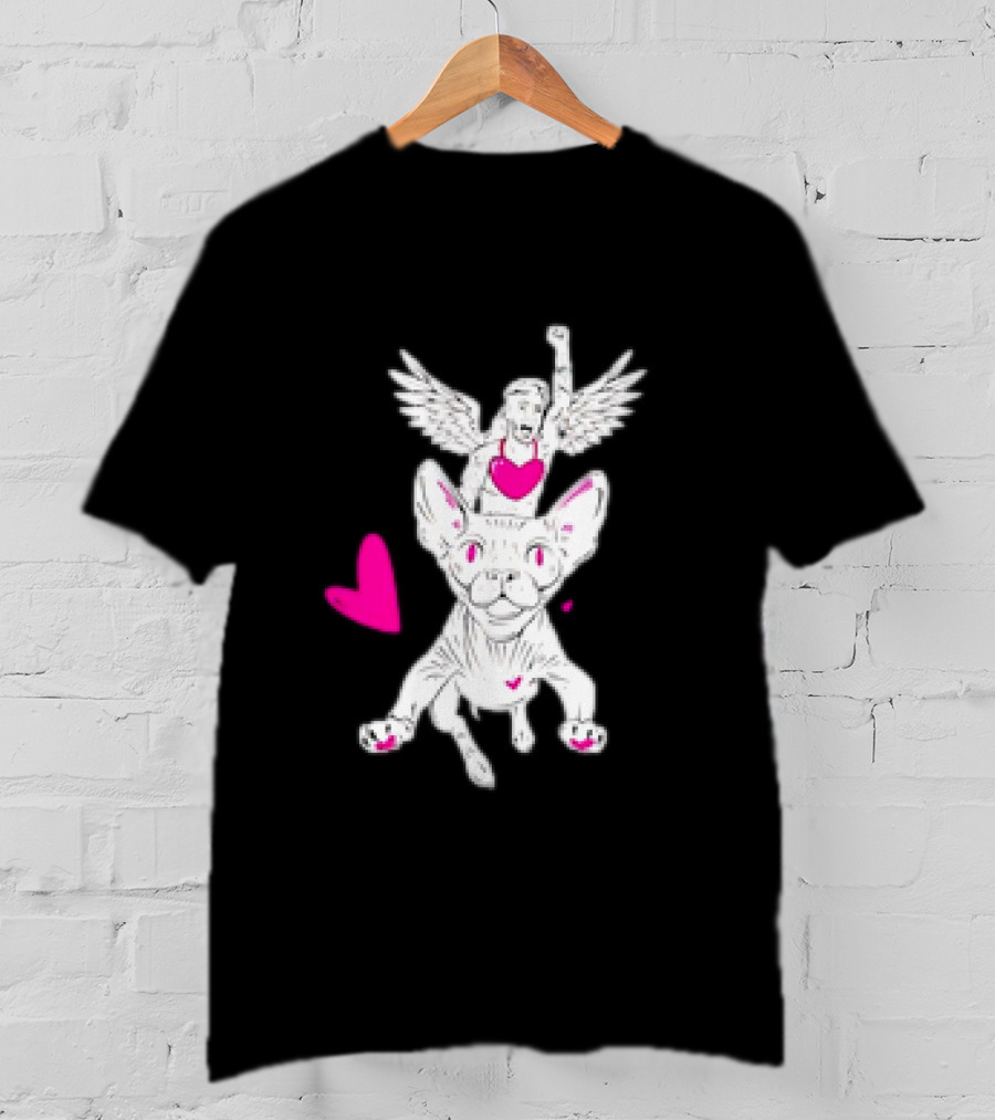 Love Doug Sphinx Angel And Cat With Hearts T-Shirt