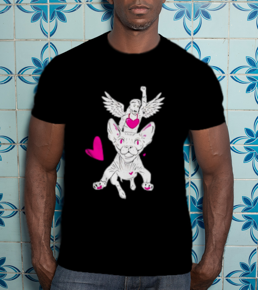 Love Doug Sphinx Angel And Cat With Hearts T-Shirt
