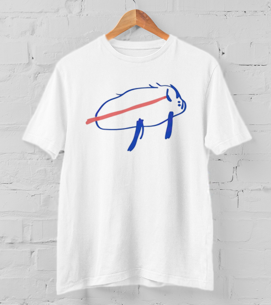 Buffalo Bills Funny Mascot Drawing T-Shirt