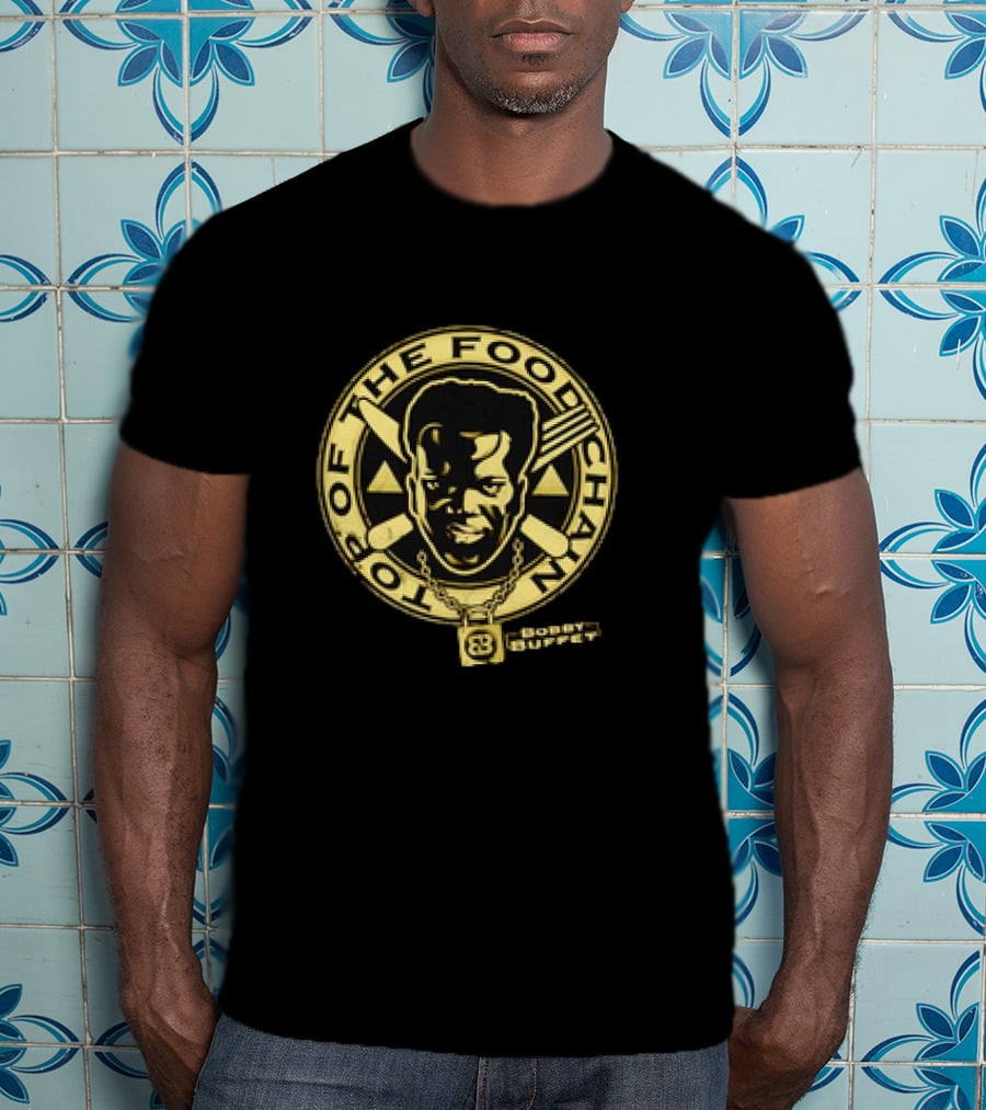 Bobby Buffet Top Of The Food Chain Face Retro Iconic T-Shirt