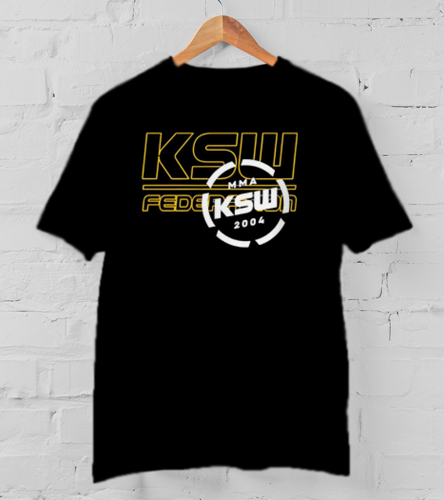 KSW Federation MMA 2004 Logo Black Yellow T-Shirt