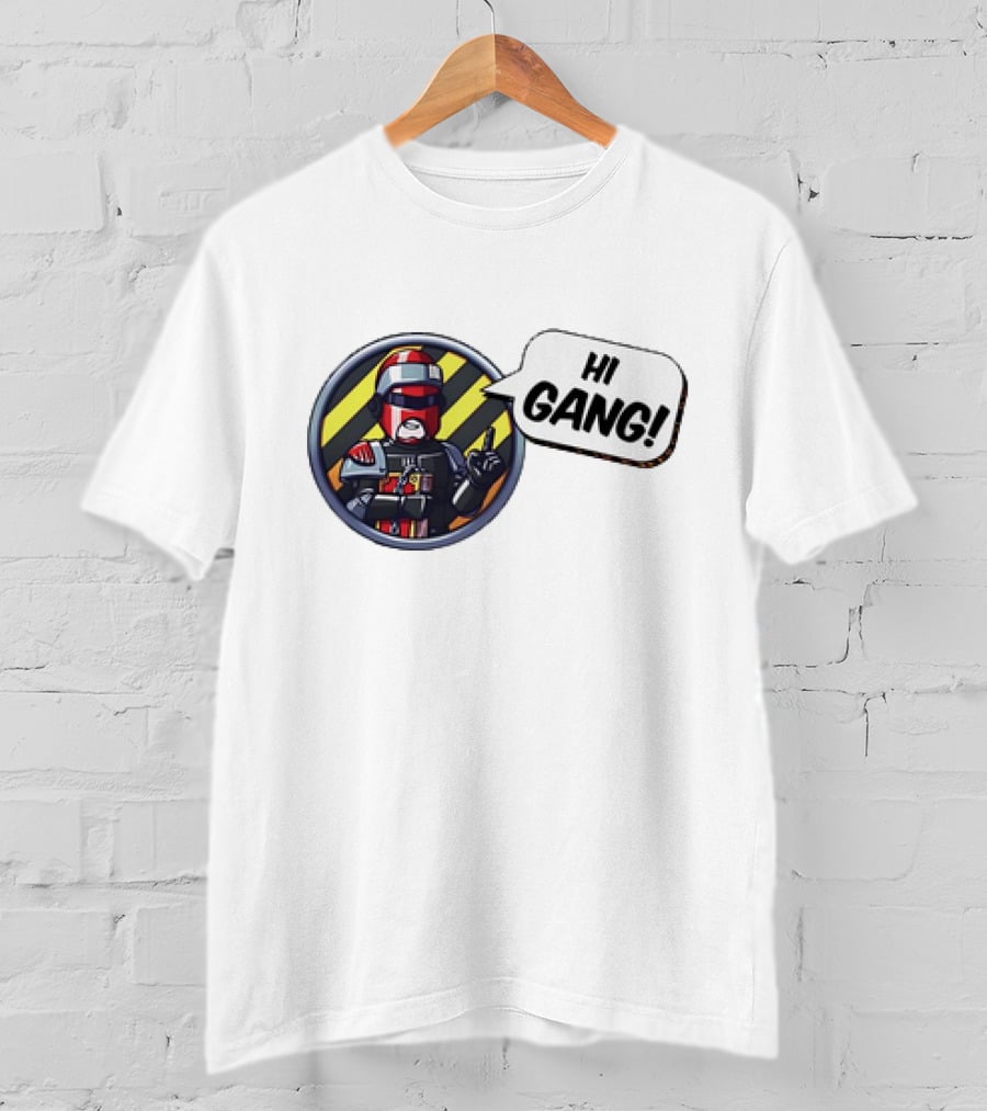 Arbitor Ian Hi Gang Iconic Armor Speech Bubble T-Shirt