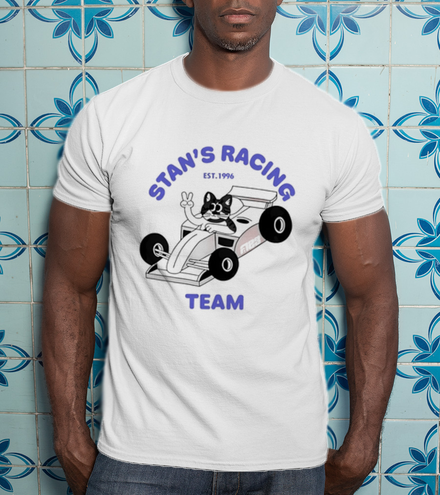 Stan's Racing Team Cat Est. 1996 Racing Car T-Shirt
