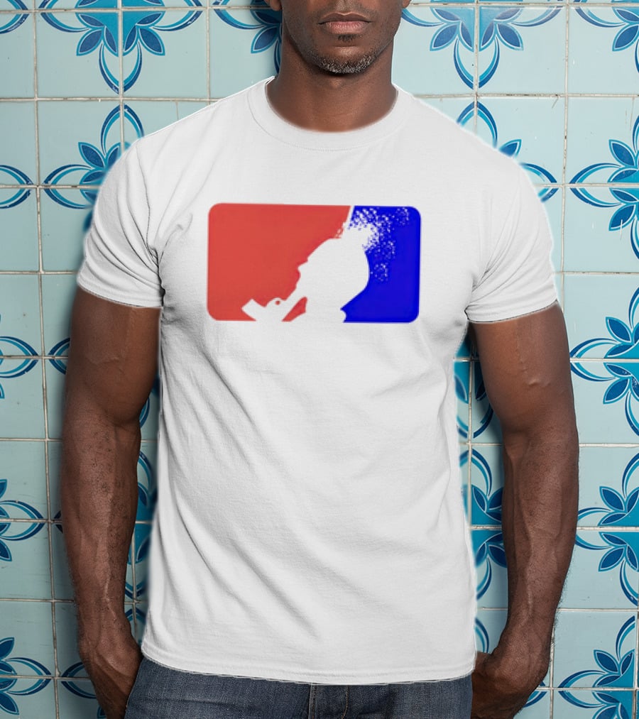 David Major League Shooting Silhouette Red Blue Funny T-Shirt