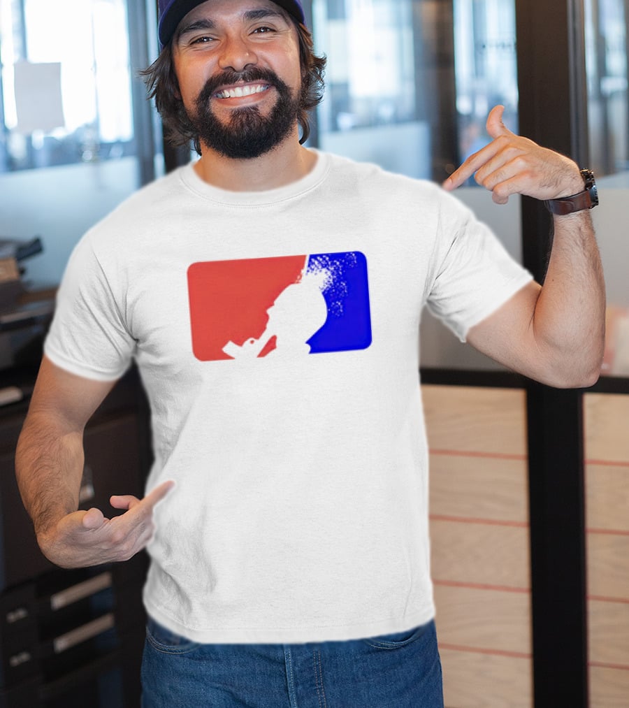 David Major League Shooting Silhouette Red Blue Funny T-Shirt