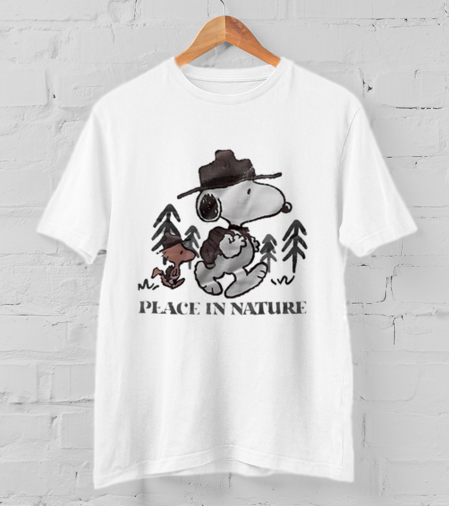 Snoopy And Woodstock Place In Nature Adventure T-Shirt