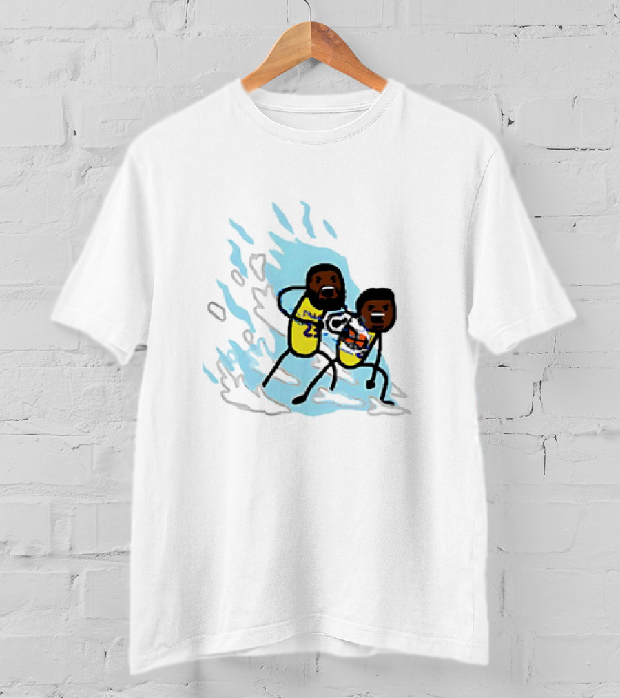 LeBron James Los Angeles Lakers Father Son Kamehameha Basketball Anime Fusion T-Shirt